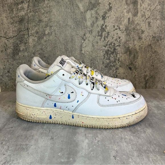 Nike Air Force 1 Low '07 LV8 'Paint Splatter' Sneakers Mens sz 13 - Picture 1 of 6